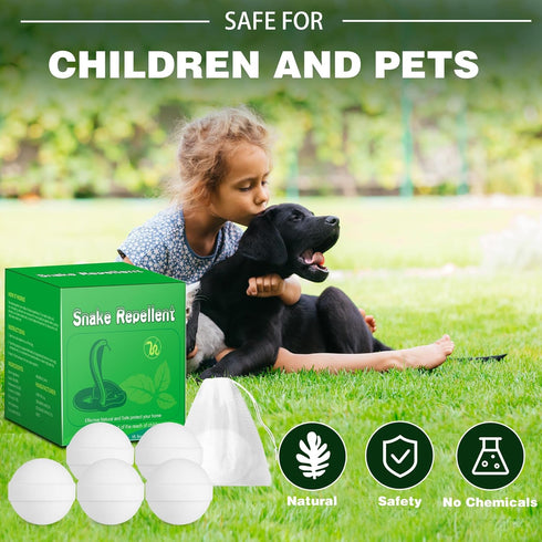 12 Packs Powerful Snake Repellent for Yard, Natural Repellent Balls for Snake Outdoor Camping Fishing, Snake Away Repellent to Keep Snakes Rats Aw...
