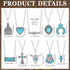 FUNRUN JEWELRY 10Pcs Western Necklaces for Women Turquoise Necklace Cow Tag Lightning Bolt Horseshoe Bar Turquoise Pendant Necklace Cowgirl Boho W...