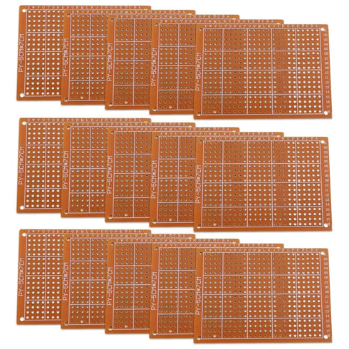 The Lord of the Tools 15Pcs PCB Prototype Boards Universal PCB Board Double Side Prototyping Board Circuit Boards Perfboards Electrical Accessorie...