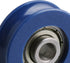 CNBTR 3mm Depth U-Type Blue Plastic Bearing Guide Pulley Wheel 6mm Width for Max-Load 26kg Pack of 4...