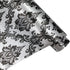 Yifely Retro Black Damask Furniture Paper Self-Adhesive Shelf Liner Light Grey Table Dresser Decor Sticker 17.7 Inch by 9.8 Feet...