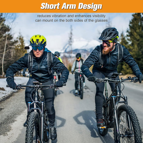 Saillong Bike Eyeglass Mirror 360 Degree Adjustable Lightweight Bicycle Cycling Rear View Helmet Mirror for Cycling Ideal Cycling Accessories (2 P...