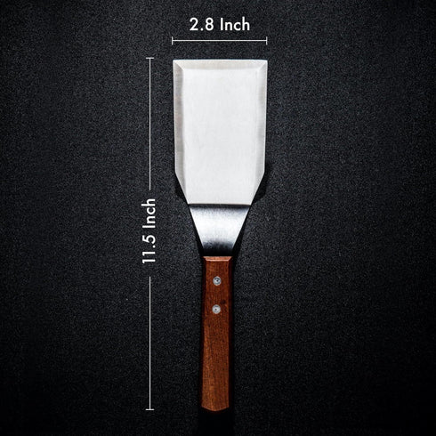 MANNKITCHEN Professional Grade Stainless Steel Spatula Perfect for Cast Iron Skillets and Flat Top Grills (MK21680)...