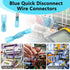 200 Pcs Heat Shrink Spade Connectors, Male and Female Spade Connectors, Blue Heat Shrink Wire Terminals, Insulated Quick Disconnect Electrical Ter...