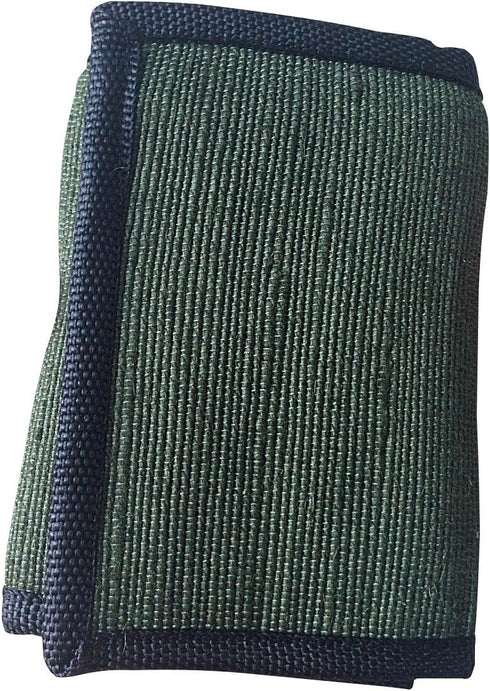 Men's Green Natural Abaca Fiber Large Trifold Wallet...