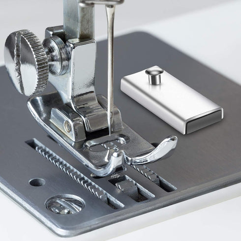 2 Pieces Magnetic Seam Guide for Sewing Machine Magnet Seam Guide Ruler Straight Seam Gauge Sewing Machine Attachments...