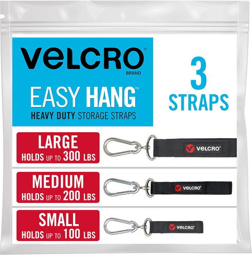 VELCRO Brand VEL-30689-USA Easy Hang Heavy Duty Straps Garage Storage and Organization, Extension Cord Holder, Pool Hoses, Tools, Shed, Variety Pa...