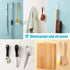 Reusable Adhesive Wall Hooks 13.5lbs(Max) Transparent , Waterproof and Oilproof For Bathroom Kitchen Heavy Duty 10 Pack...