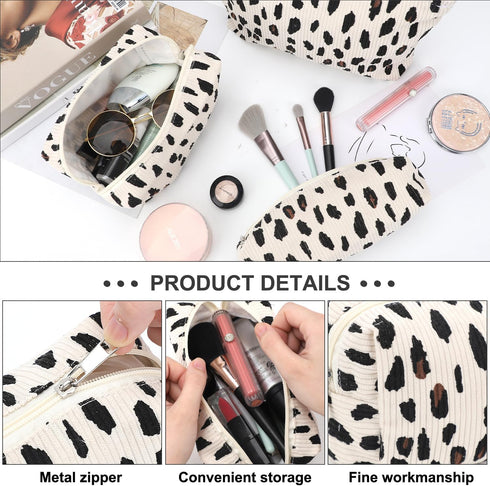 Makeup Bag Large Capacity Checkered Cosmetic Bag Makeup Pouch for Purse Travel Toiletry Bag Organizer Cute Makeup Bag Pouch Storage Bag for Women(...