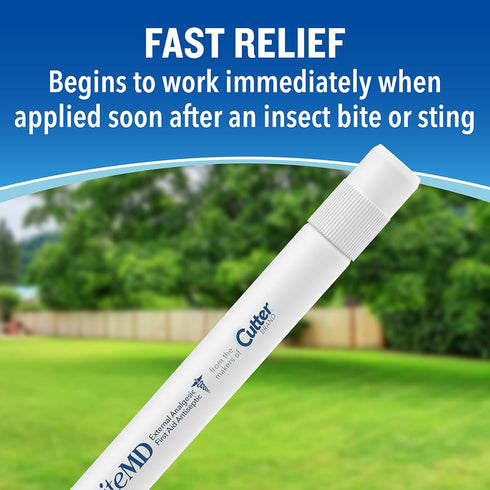 Cutter BiteMD Insect Bite Relief Stick, Analgesic And Antiseptic 0.5 Fl Oz (Pack of 1)...
