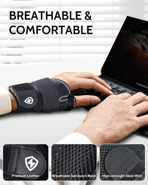Thumb Brace for Men & Women - Thumb Spica Splint Wrist Support for Tendinitis Arthritis Sprained, Trigger Finger, Pain Relief, Lightweight & Breat...