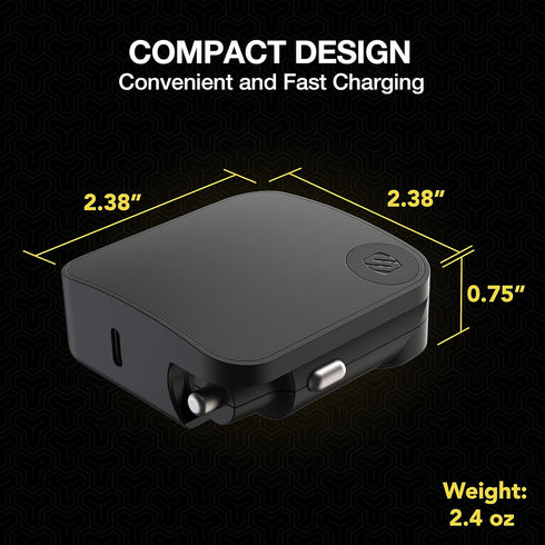 Scosche HCPDC30 PowerVolt 2 in 1 30W Home and Car Charger Compatible with USB-C Devices...