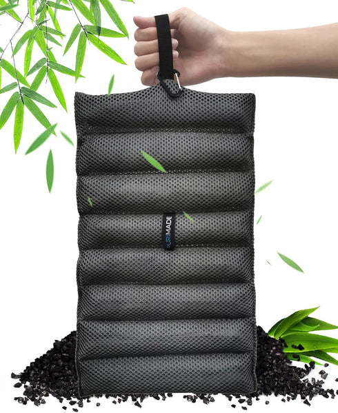 Bamboo Charcoal Air Purifying Bag,Reusable Natural Activated Charcoal Bags,300g Deodorizer and Odor Purifier,for Home,Car,Pet Space,Bathroom,Basem...
