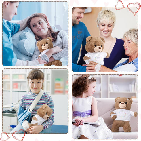 Deekin Broken Arm Gifts for Kids Get Well Soon Bear Stuffed Animal Gifts Bear for Kids Adult with Broken Arm After Surgery Soft Bandage Plush Bear...