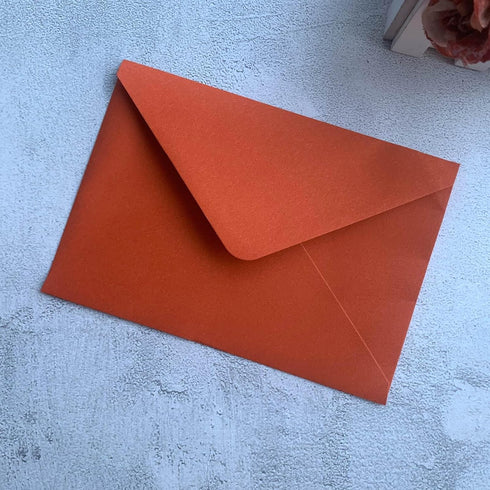25 PCS A7 Burnt Orange Envelopes,5.35 x 7.7 inches, Perfect for 5x7 Weddings Invitation Cards,Birthday Greeting RSVP Invite,Photos...