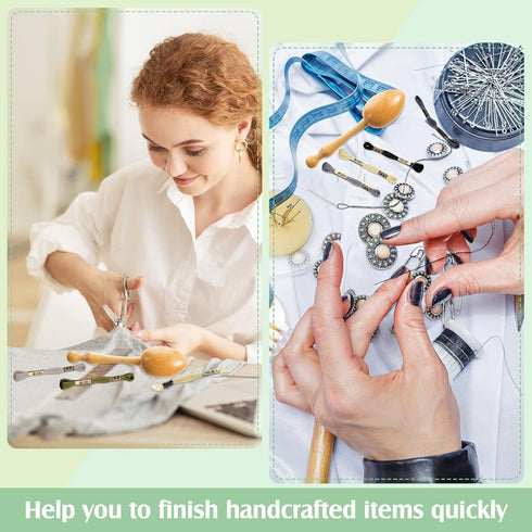Darning Egg Darning Egg for Socks Wooden Darning Egg Wooden Darning Supplies Kit with Large Eye Needles Sewing Threads for Socks Clothes Adults Da...