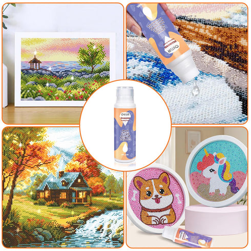 Diamond Painting Sealer 120ML/4 OZ, 5D Diamond Painting Glue, Diamond Art Glue Sealer for Diamond Painting, Puzzles and DIY Craft Hold & Shine Eff...
