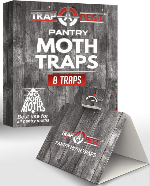 8 Pack Pantry Moth Traps- Safe and Effective for Food and Cupboard- Glue Traps with Pheromones for Pantry Moths...