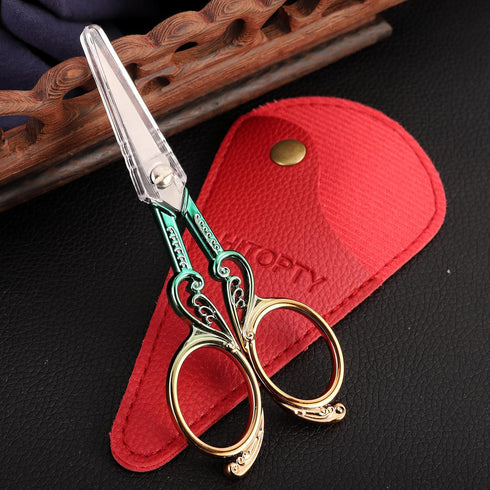 Sharp Embroidery Scissors Precision Sewing Scissor with Cover, Crochet Shears for Needlework Craft Thread Snips Cross Stitch Detail Cutting DIY To...