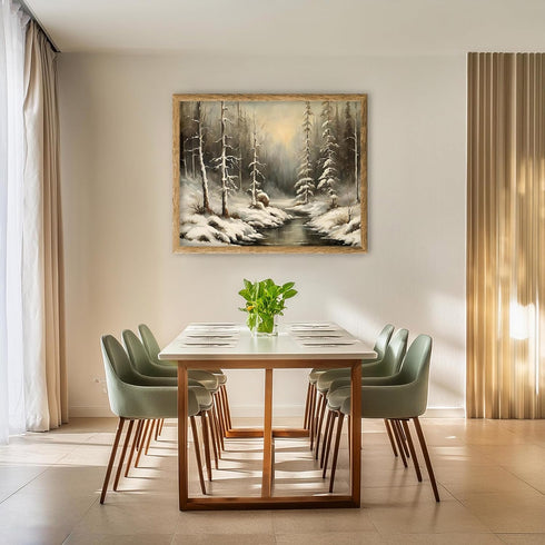 Posterizer 1 pcs-snowy winter scene of trees and nature 14-Landscape & Nature Art-GIft for Men Women Teens-Living Room Bedroom Decor- unframed wal...