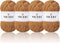 NICEEC 4 Skeins Crochet Yarn Soft Knitting Yarn for Beginners Cotton-Nylon Blend Yarn Easy-Use Yarn for Starters Crochet Kit Making Yarn for DIY C...