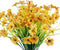 12 Bundles Artificial Flowers Outdoor UV Resistant Flowers No Fade Faux Plastic Plants Garden Porch Window Box Decorating (Yellow)...