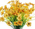 12 Bundles Artificial Flowers Outdoor UV Resistant Flowers No Fade Faux Plastic Plants Garden Porch Window Box Decorating (Yellow)...