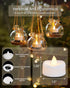 Flameless Candles, 12-Pack Tea Lights Candles Battery Operated Bulk, Flameless Tealight Candles, Realistic Tea Lights for Halloween Christmas Wedd...