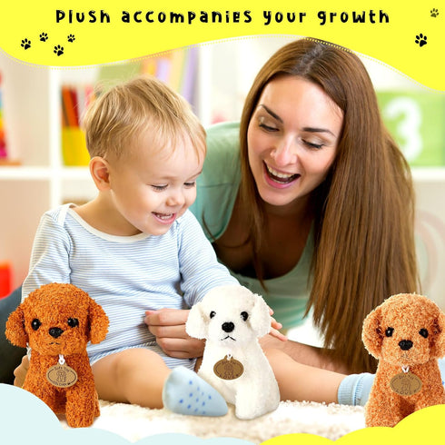 4 Pcs Cute Dog Stuffed Animal Toy Puppy, 7 Inch Stuffed Dog Plush Puppy Stuffed Animal for Boys and Girls, Party Decorations, Birthday Gifts (Cute...