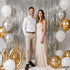 KatchOn, XtraLarge Silver Backdrop Curtain - 3.2x8 Feet, Pack of 2 | Silver Streamers Backdrop for Disco Party Decorations | Fringe Curtains for E...
