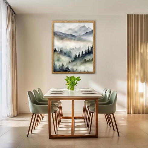 Posterizer 1 pcs- trees and jungle-nature scene style 4-Landscape & Nature Art-Floral Botanical Art- Decor for Home & Office- unframed wall art...