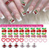 40PCS Cherry Nail Charms with 3D Crystals Design, Kawaii Nail Charms with Heart and Planet Nail Charms, Cherry Nail Charms Art Shiny Gems Nail Mak...
