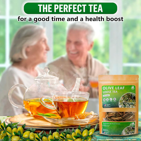 Olive Leaf Tea Loose Leaf – 4 oz Olive Tea – Olive Tea Leaf – Olive Leaf Tea Bulk – Olive Leaf Whole – Caffeine Free – Loose Leaf Herbal Tea - Oli...