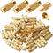 50pcs Gold Screw Twist Clasps Brass Barrel Tube Fastener Cord End Caps 11x4mm Jewelry Screw Clasps for DIY Necklace Bracelets Jewelry Making...