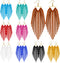 9 Pairs Fringe Leather Earrings Boho Leather Earrings Triangle Deerskin Leather Fringe Boho Earrings for Women Girls(Bright Colors)...