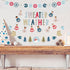 Whaline 85Pcs Winter Bulletin Board Decoration Kit Xmas Tree Snowmen Snowflake Cutouts with Glue Point Christmas Holiday Classroom Bulletin Border...