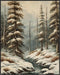 Posterizer 1 pcs-beautiful snowy scenary in winter -9-Landscape & Nature Art-GIft for Men Women Teens-Living Room Bedroom Decor- unframed wall art...