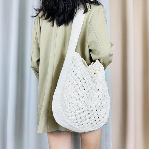 Women's Shoulder Handbags Cute tote bags Aesthetic Crocheted bags Large knit bag Shopping bag for Travel...