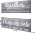 Jetec 2 Pcs Wooden Home Wall Signs This is Us Wall Decor Family Plaque Together Is My Favorite Place To Be Sign Rustic Wood Entryway Art for Farmh...