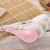 VanEnjoy Set of 4 Chinese/Japanese Ceramic Soup Spoons, Pink Cherry Blossom in Snow Pattern Ceramic Spoon Suitable for Soup...