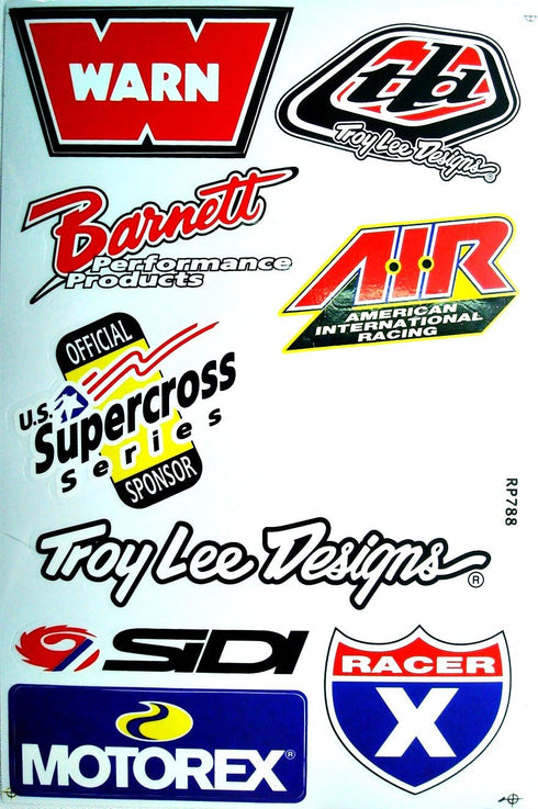 Dirt Bike Motorcycles Supercross Motocross ATV Lot 6 vinyl decals stickers D6015...