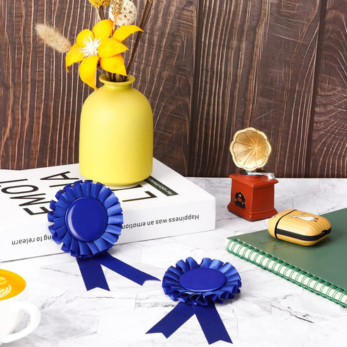 12 Pieces Blank Award Ribbon Prize Ribbon 1st Place Rosette Ribbon Award Medal Winner Victory Ribbon Recognition Participation Ribbon for Competit...