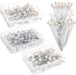 Zonon 300 Pieces Corsages Pins Pearl Pins Wedding Floral Bouquet Pins Flower Pins Diamond Head Pins Straight Pins for Weddings Anniversary Flower ...