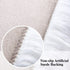 Softlife White Small Faux Fur Sheepskin Throw Rug Fluffy Shag Fur Chair Cover Pad Washable Square Area Rugs for Living Room Bedroom Dorm 20" x 20"...