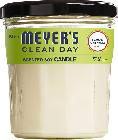 MRS. MEYER'S CLEAN DAY Soy Aromatherapy Candle, 35 Hour Burn Time, Made with Soy Wax and Essential Oils, Lemon Verbena, 7.2 oz...