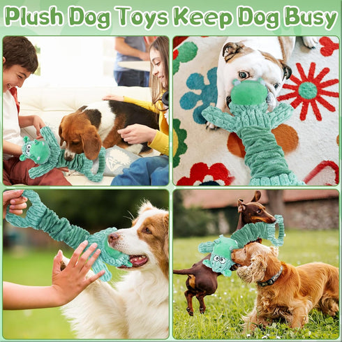 Large Squeaky Dog Toys: Plush Dog Toys with Soft Fabric for Small, Medium, and Large Pets - Tug of War Dog Toys for Indoor Play...