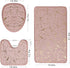 Marble Bathroom Rugs and Mats Set 3 Piece Nonslip Pink Bathroom Mats Soft Washable Bath Mat for Bathroom Floor Mats Carpet Water Absorbent Shower ...