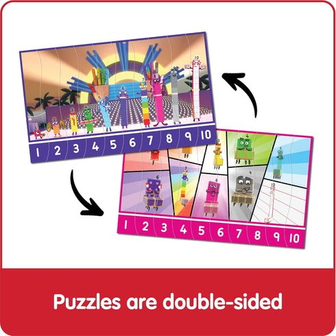 hand2mind Numberblocks Sequencing Puzzle Set, Sequence Cards, Math Games for Kids Ages 3-5, Number Games, Educational Toys, Toddler Learning Puzzl...