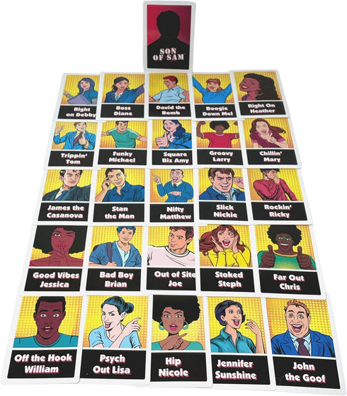 Regal Games - Son of Sam - Murder Mystery Card Game - for Holidays, Game Nights, and Parties - 5”x 2” card size - 54 Count - Up to 26 Players, Age...