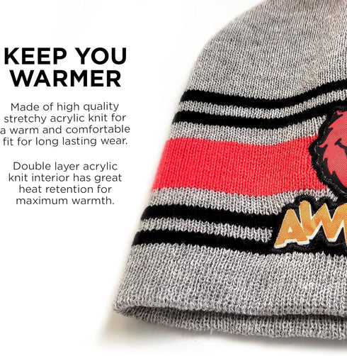 Sesame Street Boys Toddler Winter Hat, Scarf & Mittens Set, Elmo Beanie For Ages 2-4...